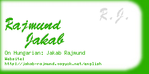 rajmund jakab business card